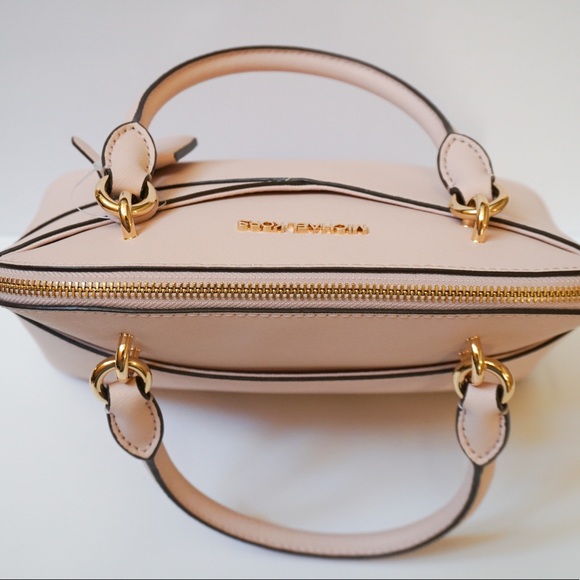 Michael Kors Jet Set Travel Medium Dome Satchel Shoulder Crossbody Bag Pink - Picture 9 of 12